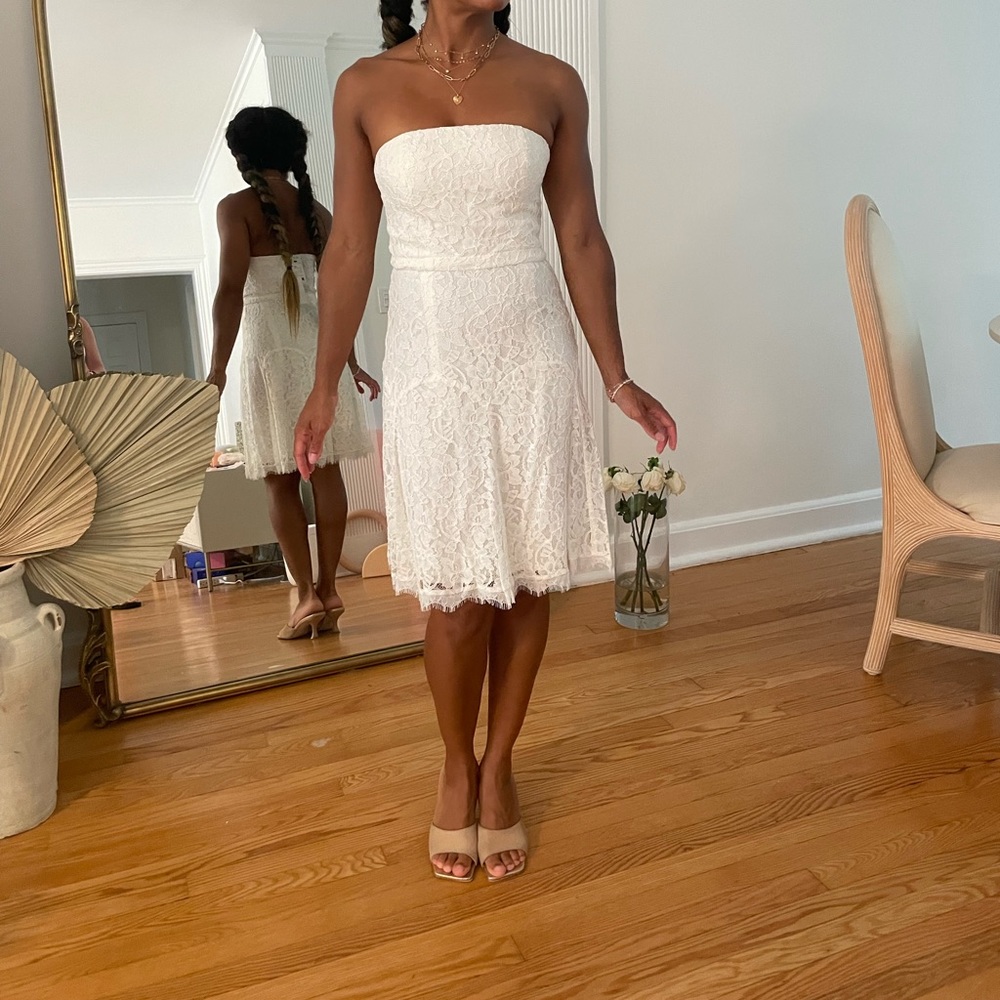 Diane von furstenberg white dress size 0